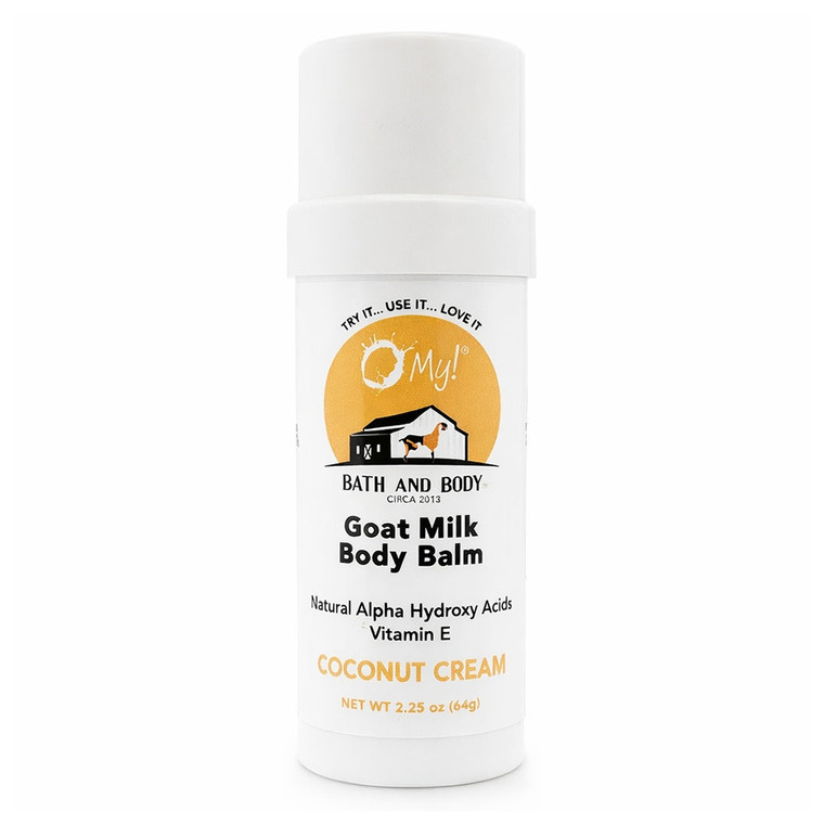 O My Goat Milk Body Balm Excellent for all Skin Types Gently Exfoliate Dead Skin Sells Away 2.25Oz (64g)