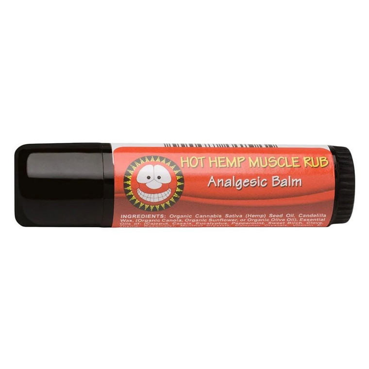 The Merry Hempsters Vegan Hemp Hot Muscle Rub Analgesic Balm Therapeutic Rub for Sore Muscles 0.6Oz