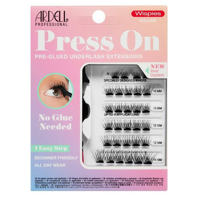 Ardell Press On Mini Wispies Volume False Pre Glued Eyelashes 30Ea