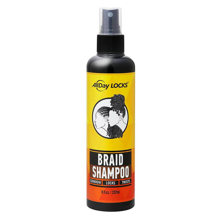 AllDay Locks Braid Shampoo for Cleansing and Moisturizing Braided Hair 8Oz (237ml)
