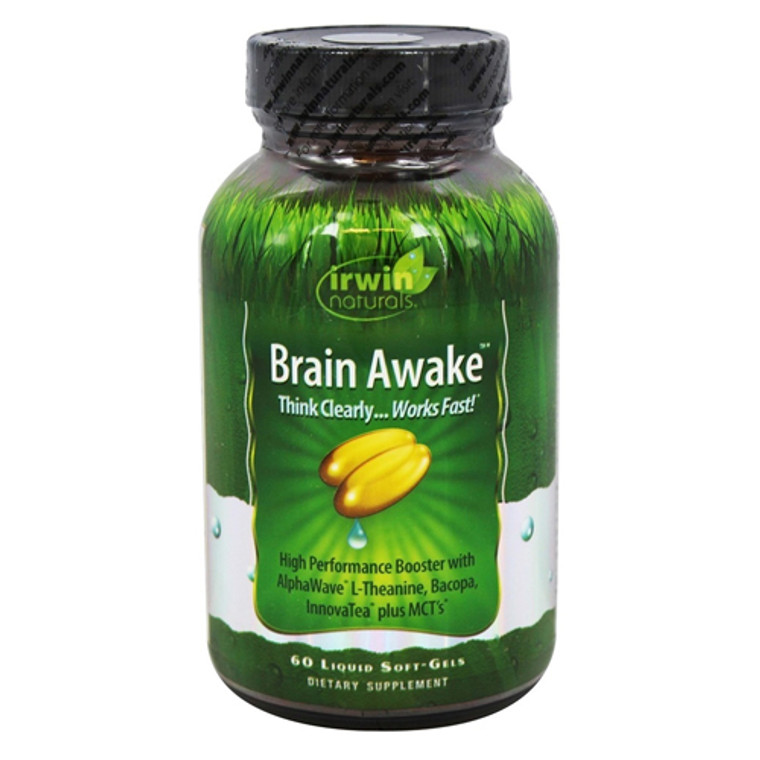 Irwin Naturals Brain Awake Liquid Softgels, 60 Ea