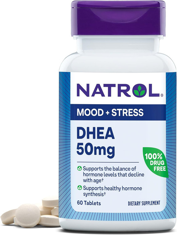 Natrol Dhea 50Mg Tablets To Promote Healthy Mood, 60 Ea