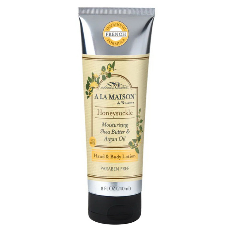 A La Maison Honeysuckle Hand and Body Lotion for Hydrating and Nourishing Skin 8Oz (240ml)