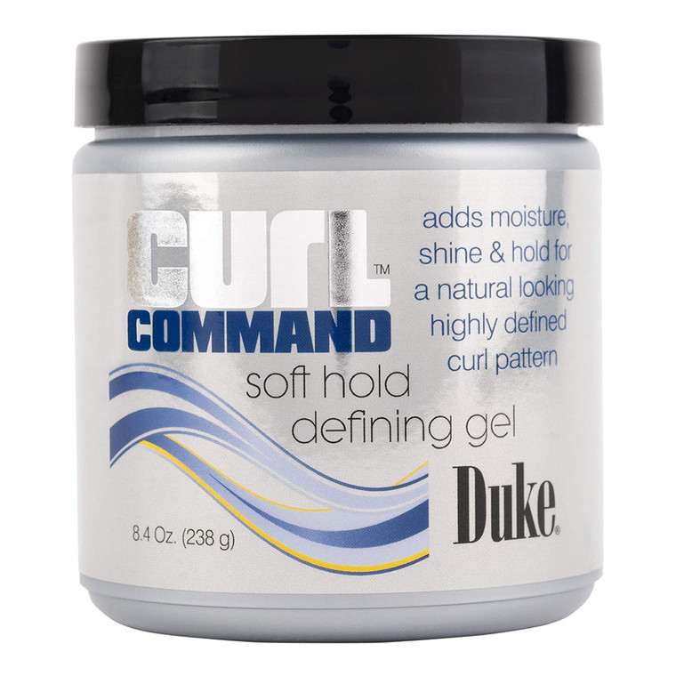 Duke Curl Command Soft Hold Defining Gel Add Moisture Shine  and Highly Defined Curl Pattern 8.4Oz (238g)