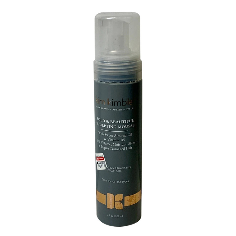 Kim Kimble Bold and Beautiful Sculpting Mousse Sweet Almond Oil for Repair Damaged Hair 7Oz (207ml)