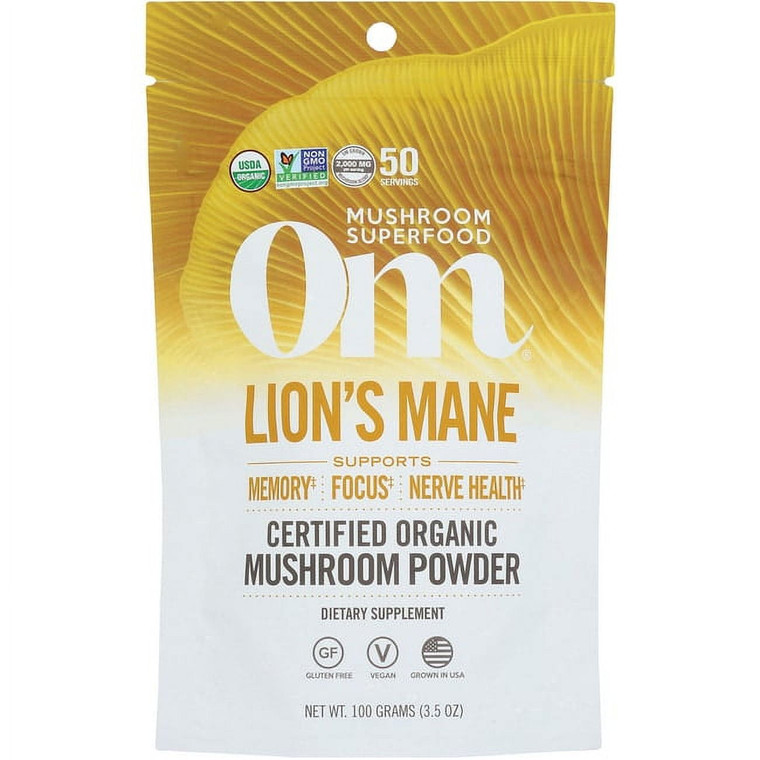 Mushroom Matrix Lions Mane Organic Mushroom Supplement Powder, 3.5 Oz