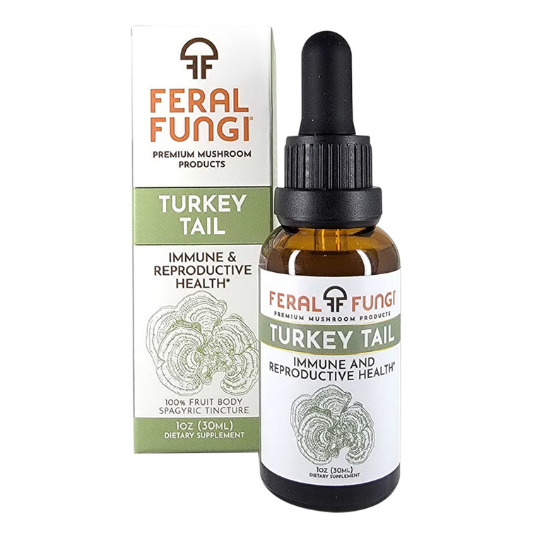 Feral Fungi Turkey Tail Immune and Reproductive Healthy for Kidney and Urinary Health 1Oz (30ml)