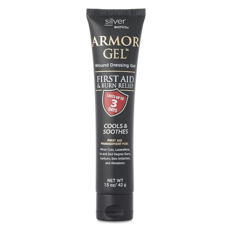 Silver Biotics Armor Gel Wound Dressing Gel First Aid and Burn Relief Cools and Soothes 1.5Oz (42g)