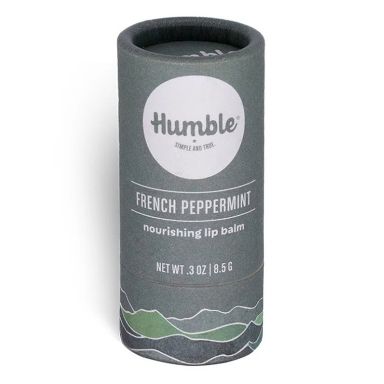 Humble Brands French Peppermint Lip Balm for Moisturizing and Protecting Lips 0.3Oz (8.5g) 8Ea