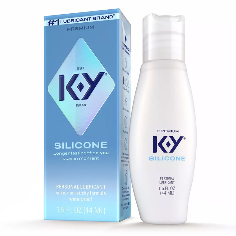 K Y Premium Silicone Based Personal Lubricant for Long Lasting Moisture and Comfort 1.5Oz (44ml)