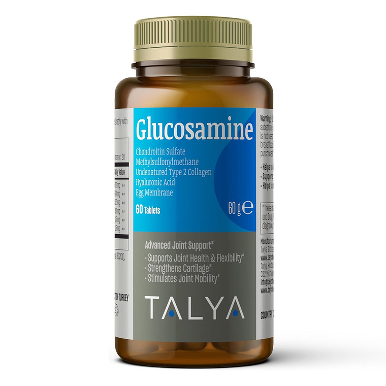 Talya Glucosamine Supplement with Chondroitin Sulfate Advanced Joint Support Tablets for Health and Flexibility 60Ea