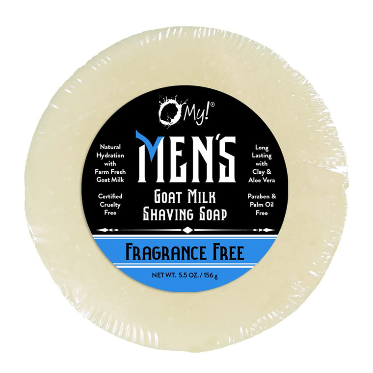 O My Bath and Body Goat Milk Shaving Soap Helps to Soothe and Protect Skin Fragrance Free 5.5Oz (156g)