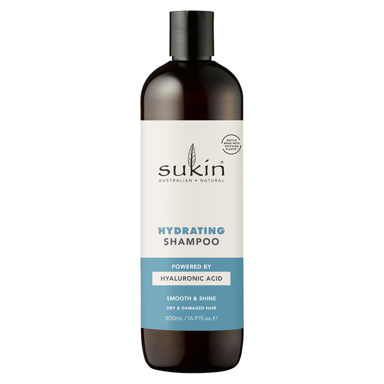 Sukin Hydrating Shampoo Nourishing and Repairing Dry and Damaged Smooth and Shine Hair 16.9Oz (500ml)