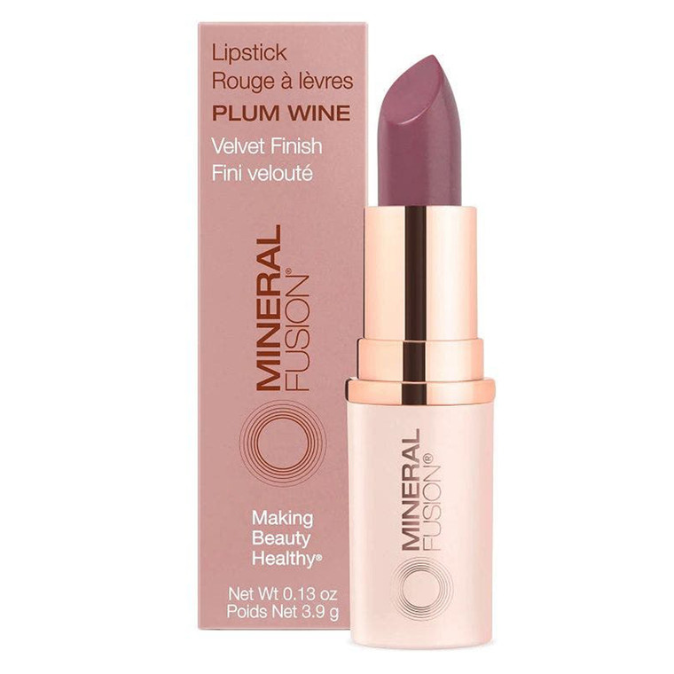 Mineral Fusion Plum Wine Lipstick for Conditioning Lips and Vibrant Color 0.13Oz (3.9g)