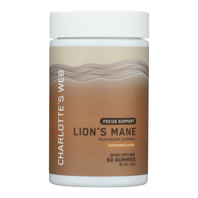 Charlottes Web Focus Support Lions Mane Mushroom Gummies Support Memory and Cognitive Function 60Ea