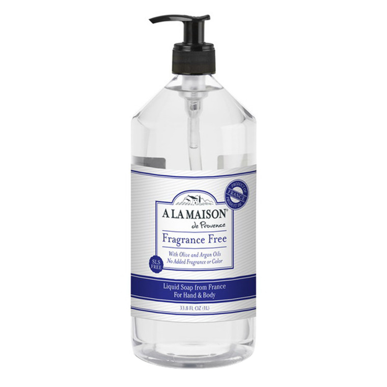 A La Maison Liquid Soap Plant Based Natural Hand Wash Made with Essential Oils for Hand and Body Frangrance Free 33.8Oz