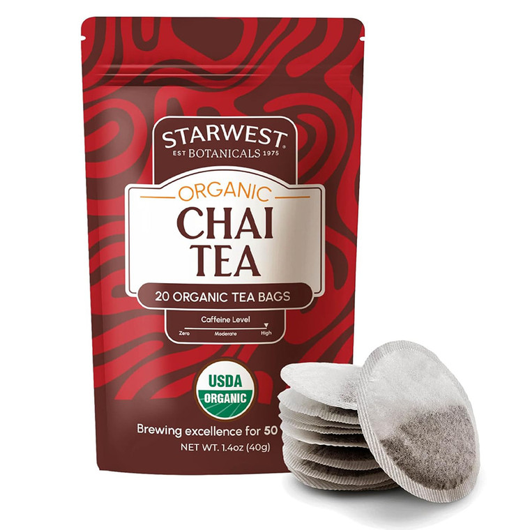 Starwest Botanicals Organic Chai Tea Bags 1.4Oz (40g) 20Ea
