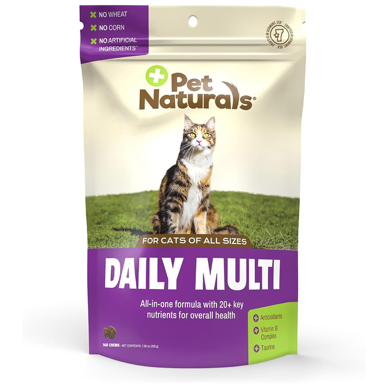 Pet Naturals Daily Multi Chews for Cats Fish Flavor 7.05Oz (200g) 160Ea