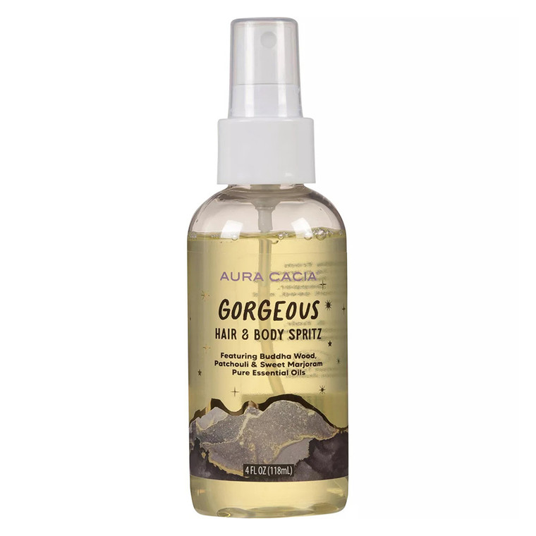 Aura Cacia Gorgeous Body Mist for Refreshing Body and Hair with Woodsy Aroma 4Oz (118ml)