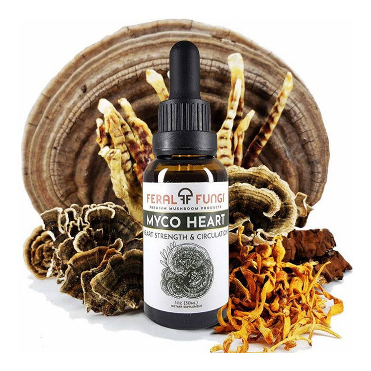 Feral Fungi Myco Heart Strength and Circulation Dietary Supplement Mushroom 1Oz (30ml)