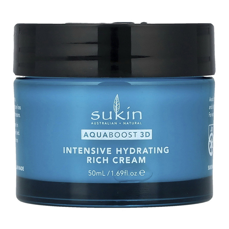 Sukin Aquaboost 3D Intensive Hydrating Rich Night Cream 1.69Oz (50ml)