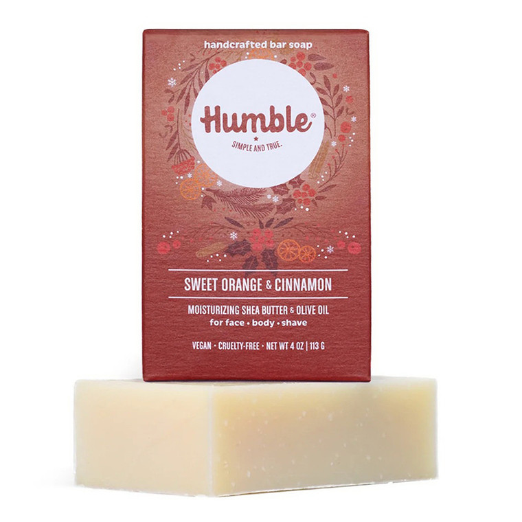Humble Sweet Orange and Cinnamon Moisturizing Shea Butter and Olive Oil Bar Soap 4Oz (113g)