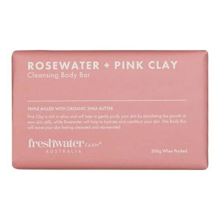 Freshwater Farm Castile Body Bar Rosewater and Clay 7Oz (200g)