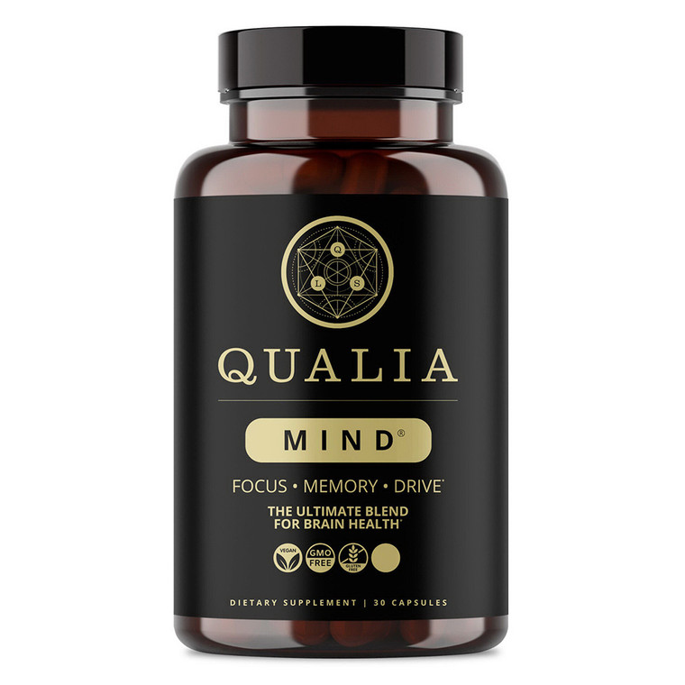 Qualia Mind Boosts Focus and Concentration Supports Mood and Motivation Capsules 30Ea