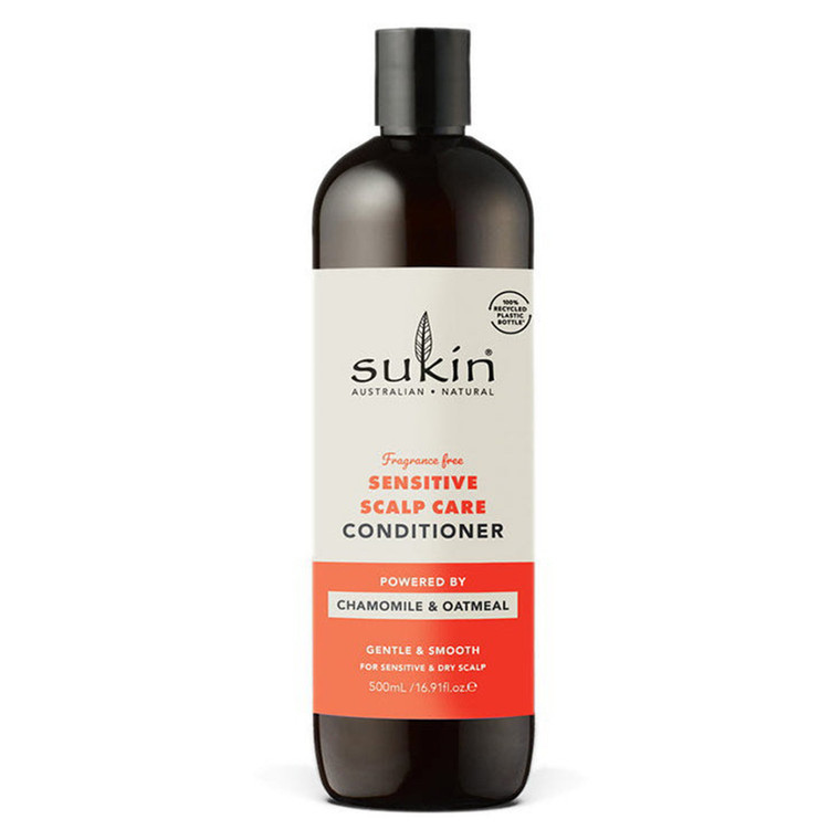 Sukin Sensitive Scalp Care Conditioner Gentle and Smooth for Sensitive and Dry Scalp Fragrance Free 16.91Oz (500ml)