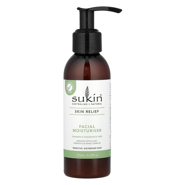 Sukin Skin Relief Facial Moisturiser Sensitive Distressed Skin Paraben and Fragrance Free 4.23Oz (125ml)
