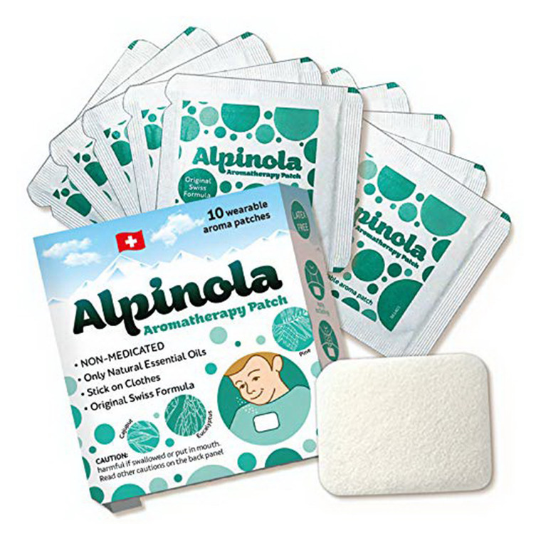 Alpinola Aromatherapy Patches with Essential Oils Non Medicated for Easy Breathing and Respiratory Relief 10Ea
