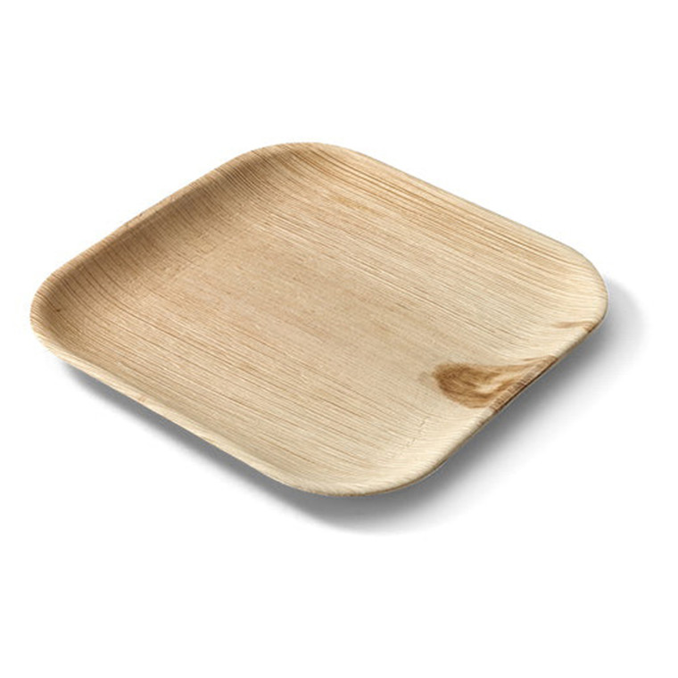 Eco Soul Disposable Palm Leaf Plates 8 Inch 20cm Premium Food Safe Plates 12Ea