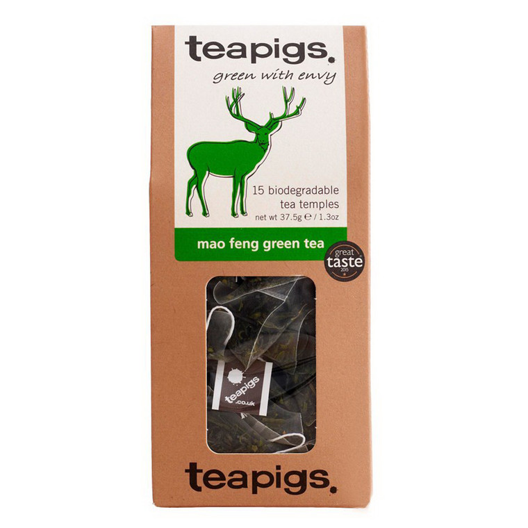 Teapigs Mao Feng Green Tea Envy Made with Whole Leaves Tea Bags 15Ea