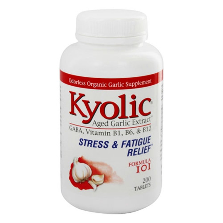 Kyolic Formula 101 Aged Garlic Extract Stress And Fatigue Relief Tablets, 200 Ea