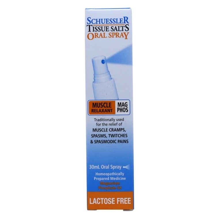Schuessler Tissue Salts Oral Spray Mag Phos Muscle Relaxant Relief Muscle Cramps Twitches and Spasmodic Pains 30ml