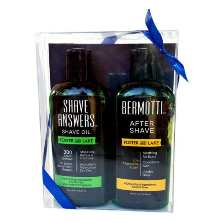 Foster and Lake 2 Piece Gift Set Pre Shave Oil and Bermotti Aftershave 1Ea
