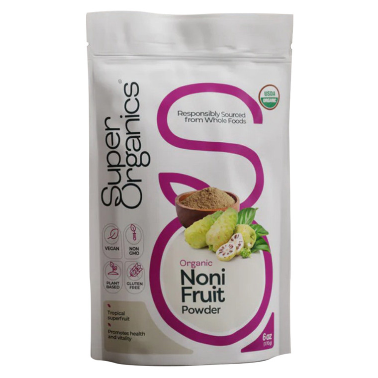Super Organics Noni Fruit Powder for Nutritional Support 6Oz (170g)