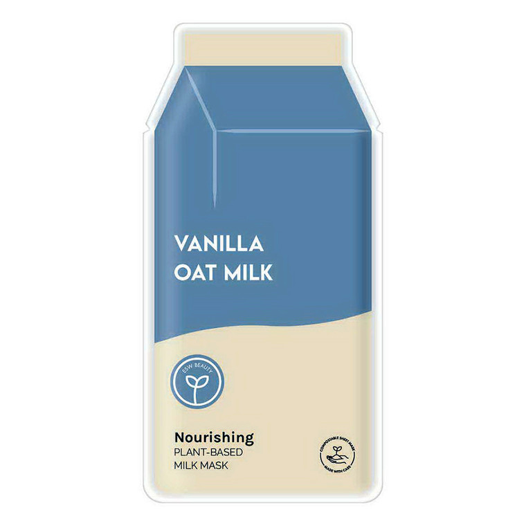 ESW Beauty Nourishing Plant Based Milk Face Mask Vanilla Oat Milk 0.91Oz (27ml) 15Ea