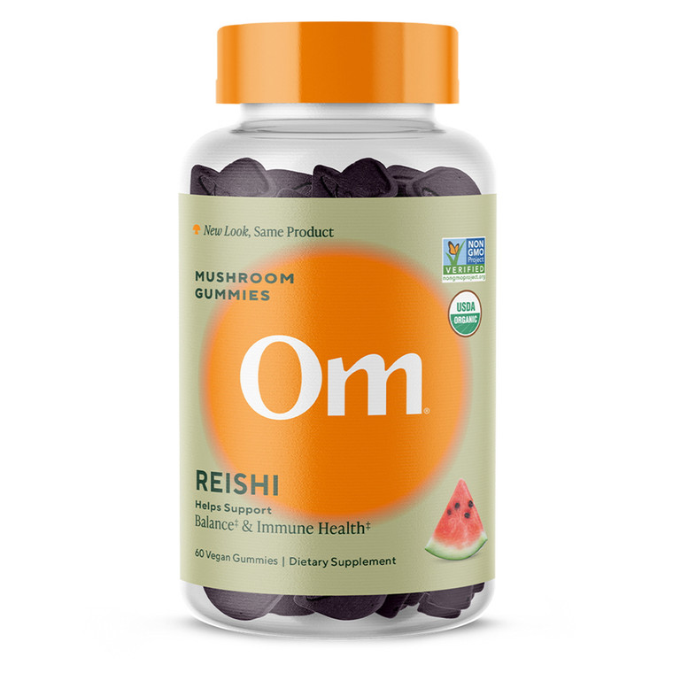 Om Mushrooms Reishi Gummies Helps Support Balance and Immune Health 60Ea