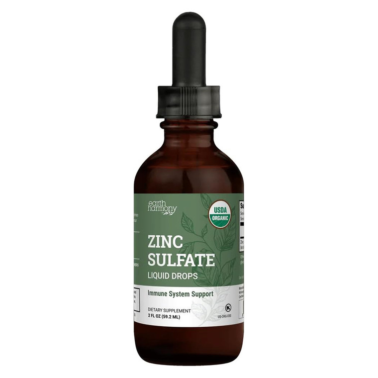 Earth Harmony Organic Zinc Sulfate Immune System Support 2Oz (59.2ml)