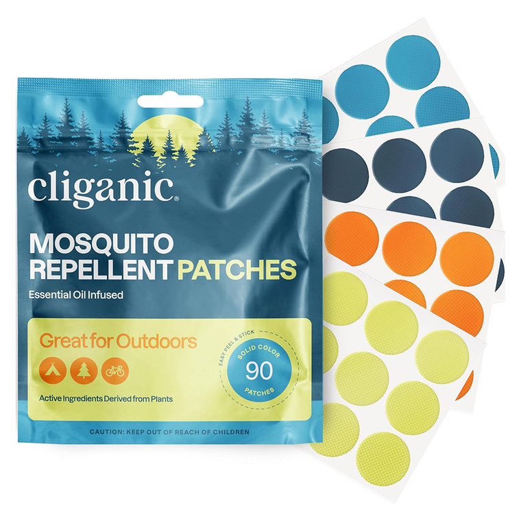 Cliganic Mosquito Repellent Patches Essential Oil Infused 90Ea