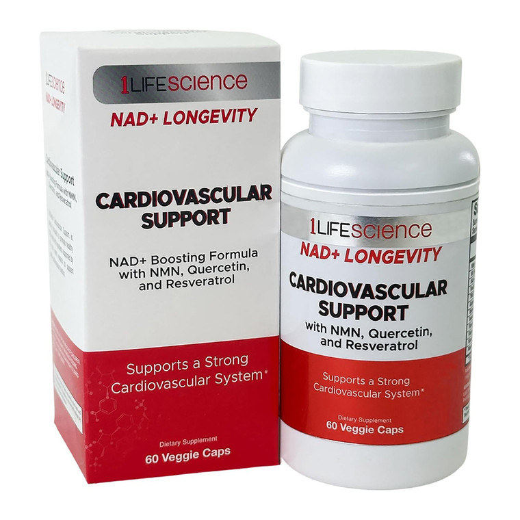 1LifeScience NAD Plus Longevity Cardiovascular Support Veggie Capsules 60Ea