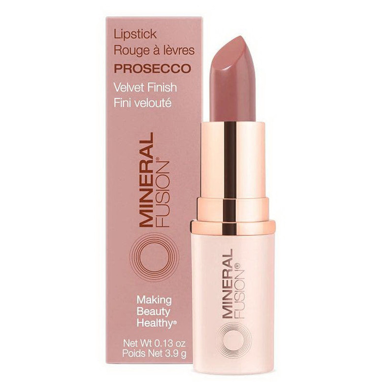 Mineral Fusion Prosecco Long Lasting Lip Stick Vivid and Smudge Free Lip Color Paraben and Gluten Free 0.13Oz (3.9g)
