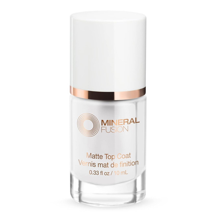 Mineral Fusion Matte Top Coat Nail Polish Long Lasting Matte Finish Manicure Paraben Free 0.33Oz (10ml)