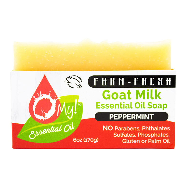 O My! Goat Milk Peppermint Essential Oil Bar Soap 6Oz (170g)