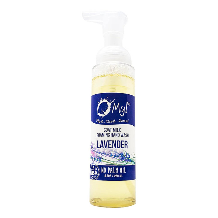 O My! Goat Milk Foaming Hand Wash Lavender No Palm Oil 8.5Oz (250ml)