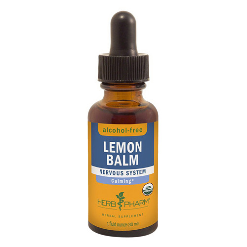 Herb Pharm Alcohol Free Lemon Balm Glycerite for Calming Nervous System Support, 1 Oz