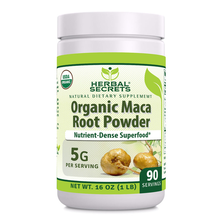 Herbal Secrets Organic Maca Root Powder Superfood 16Oz (454g)