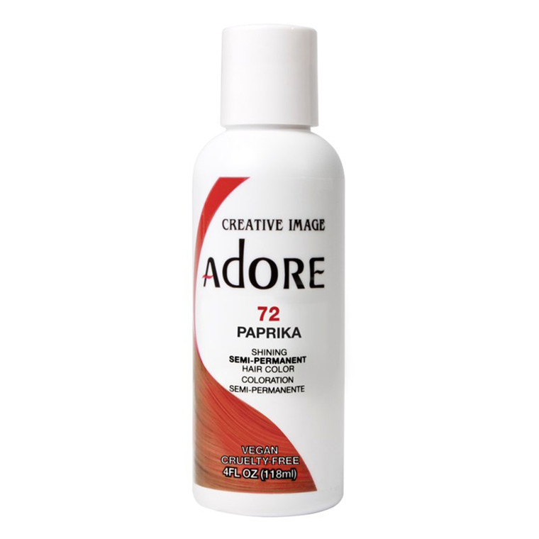 Adore 72 Paprika Semi Permanent Hair Color 4Oz (118ml)