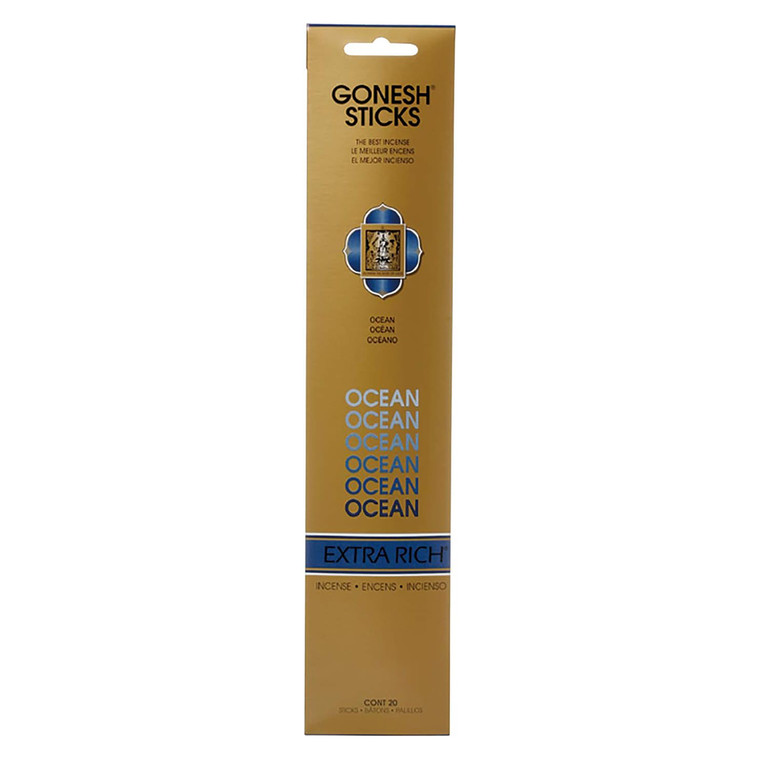 Gonesh Sticks Best Extra Rich Ocean Incense Sticks 20Ea